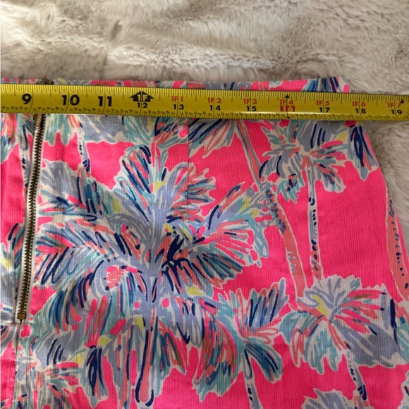 Lilly Pulitzer Pink and Blue Palm Tree Patterned Callahan Skirt Skort Women’s 12 - Picture 7 of 8